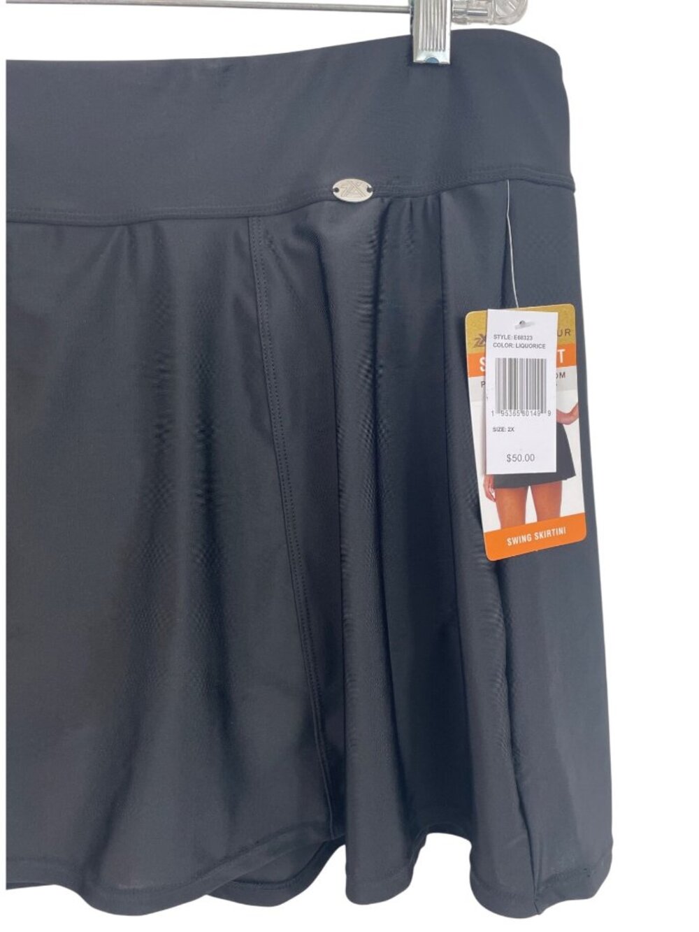 ZeroXposur Womens Size 2X Black UPF 30+ Quick Dry Sport Swing Skirtini - Picture 5 of 10
